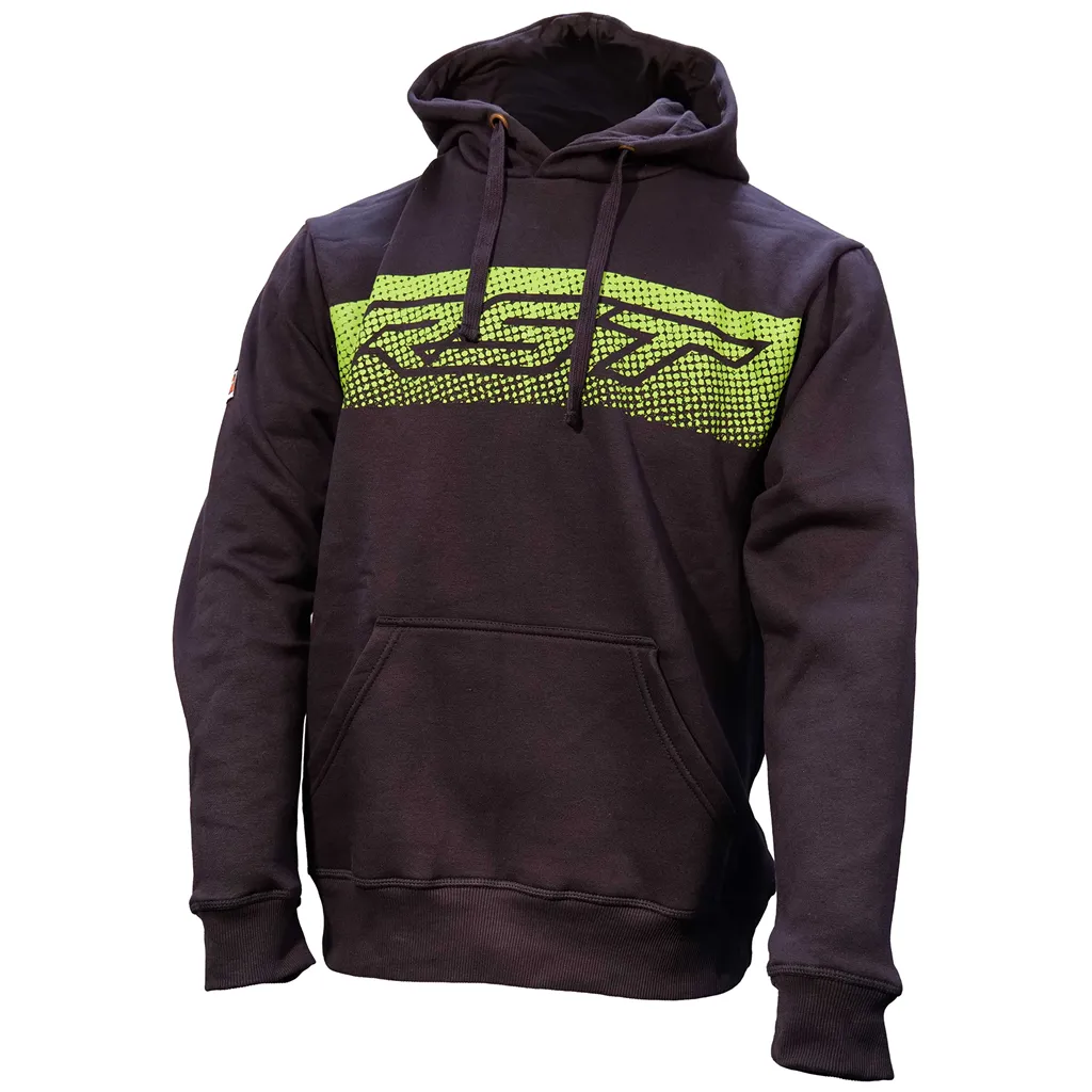 Gravel Mens Casual Hoodie - Navy / Lime Green