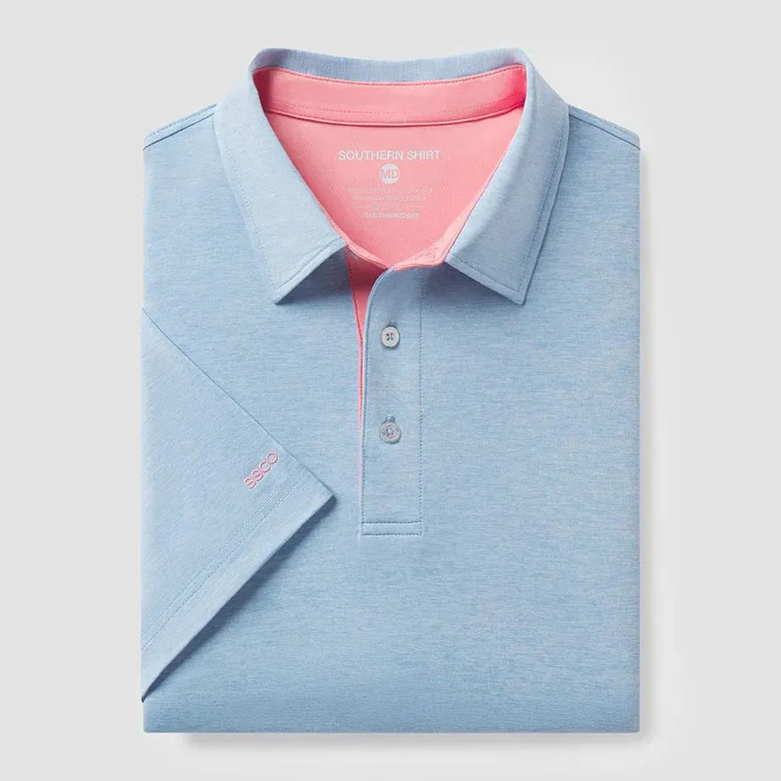 Grayton Heather Polo - Blue Dream