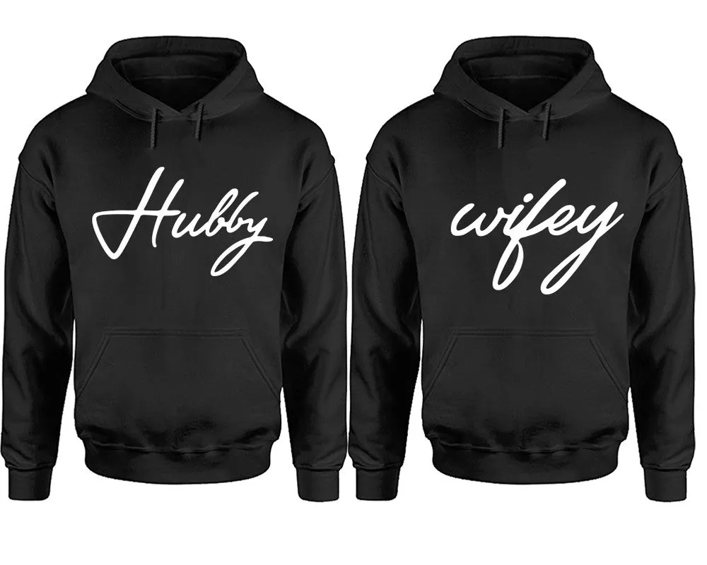 Hubby and Wifey Couple Matching Pullover Hoodies