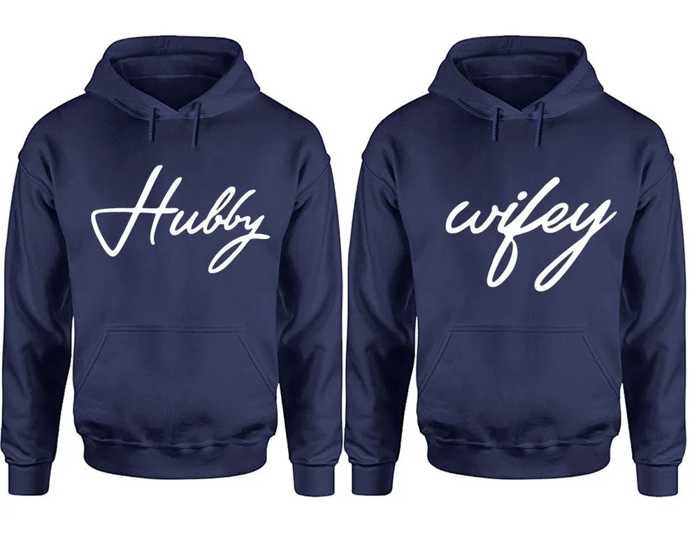 Hubby and Wifey Couple Matching Pullover Hoodies