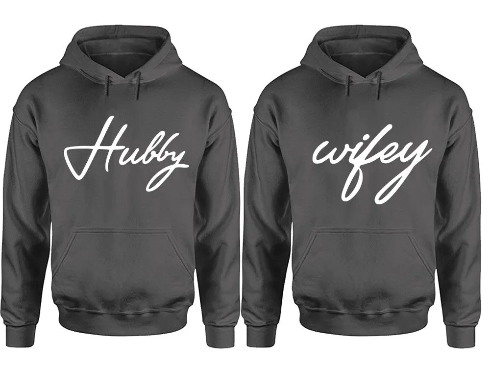 Hubby and Wifey Couple Matching Pullover Hoodies