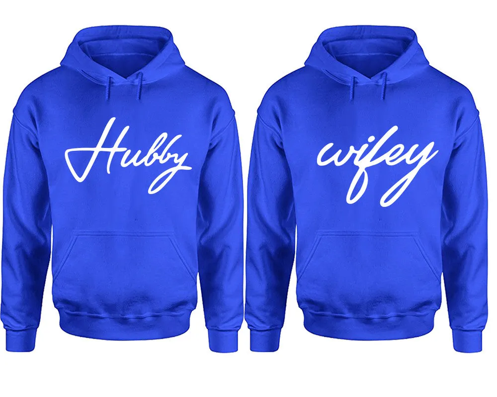 Hubby and Wifey Couple Matching Pullover Hoodies