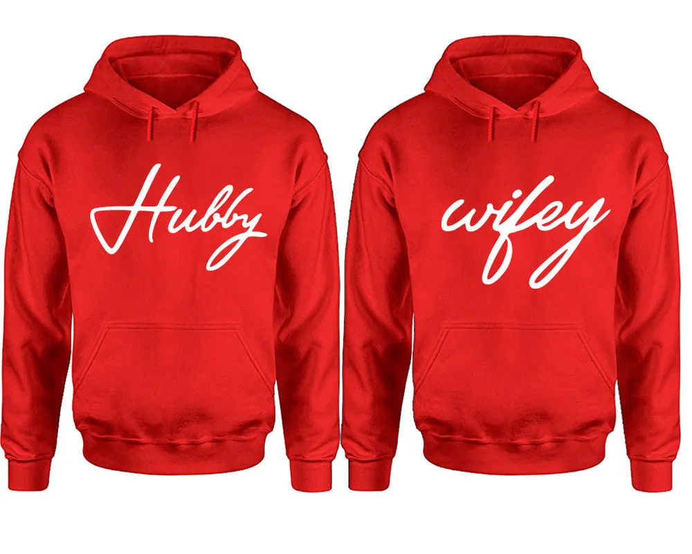 Hubby and Wifey Couple Matching Pullover Hoodies