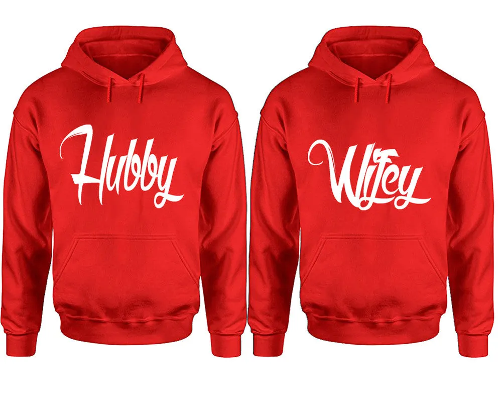 Hubby Wifey Couple Matching Pullover Hoodies