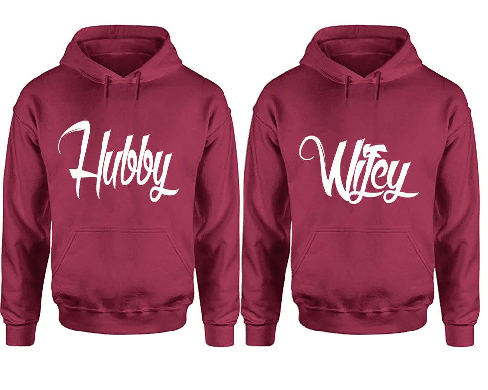 Hubby Wifey Couple Matching Pullover Hoodies