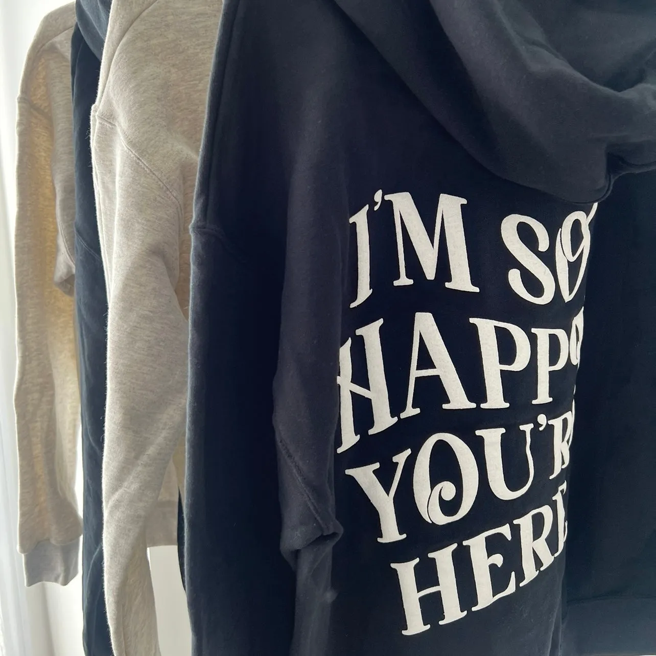 I’m So Happy You're Here Hoodie - Midnight