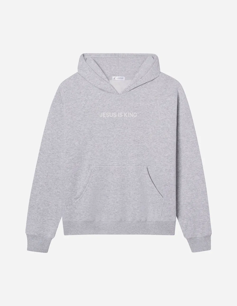 Jesus Is King Heather Grey Unisex Hoodie