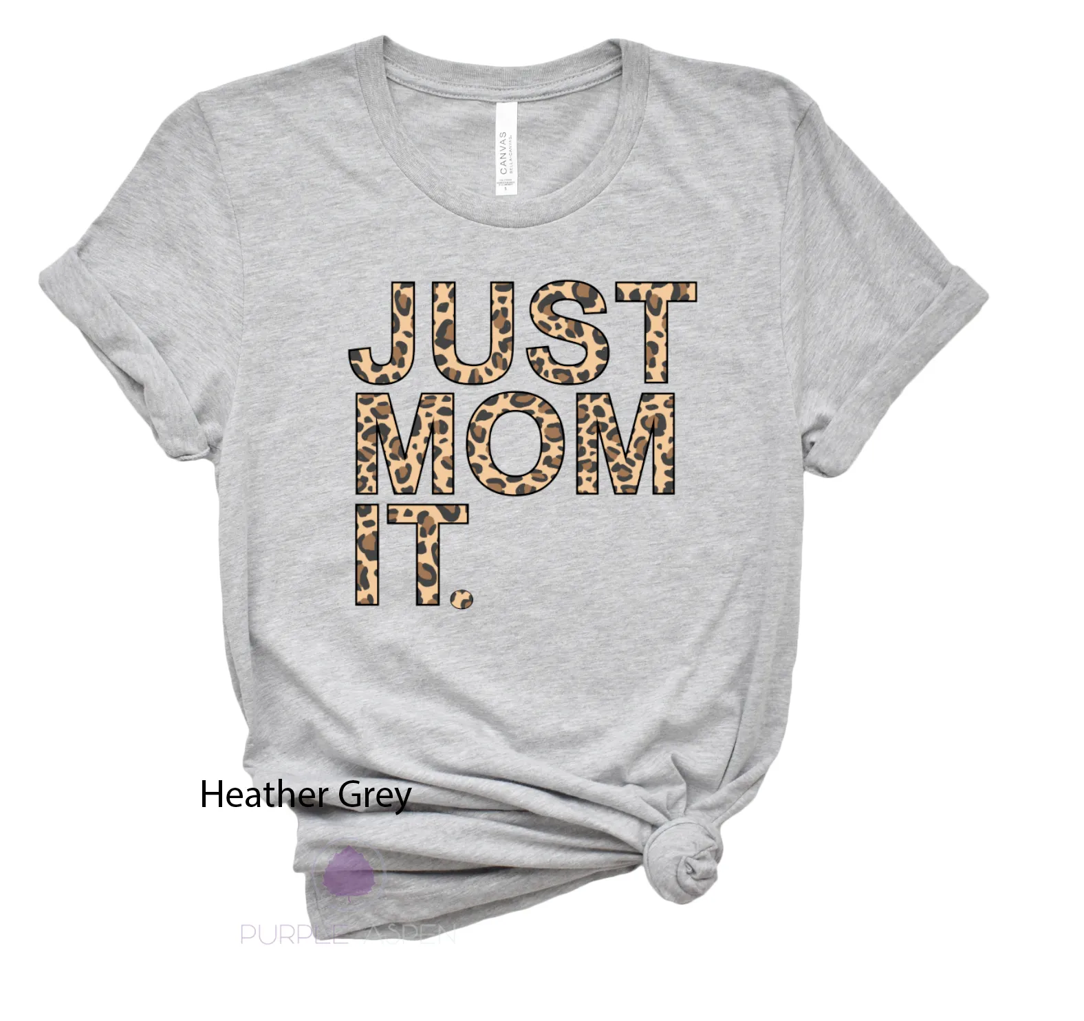 Just Mom It Leopard Print Tshirt