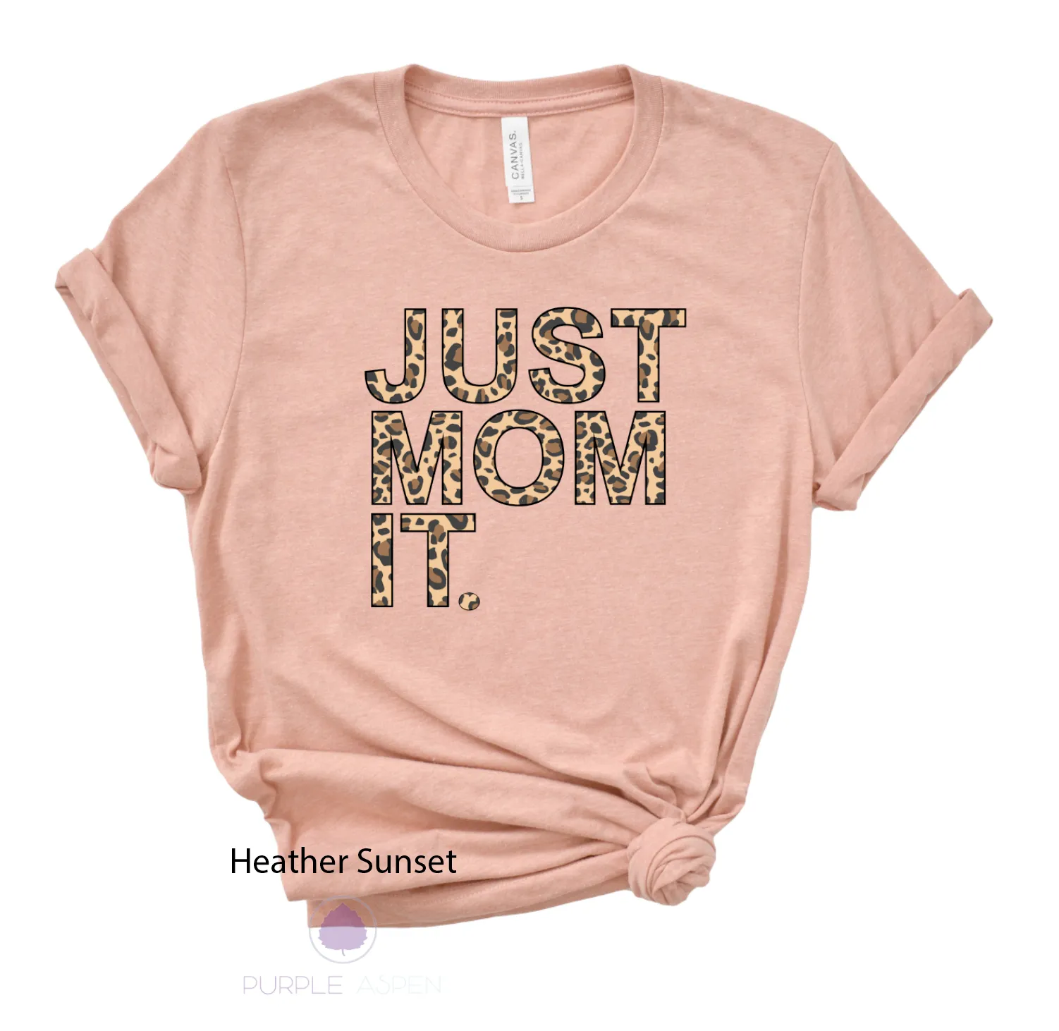 Just Mom It Leopard Print Tshirt