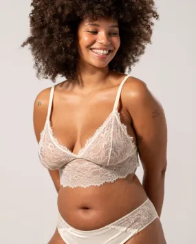 Lace Bralette Top Cream