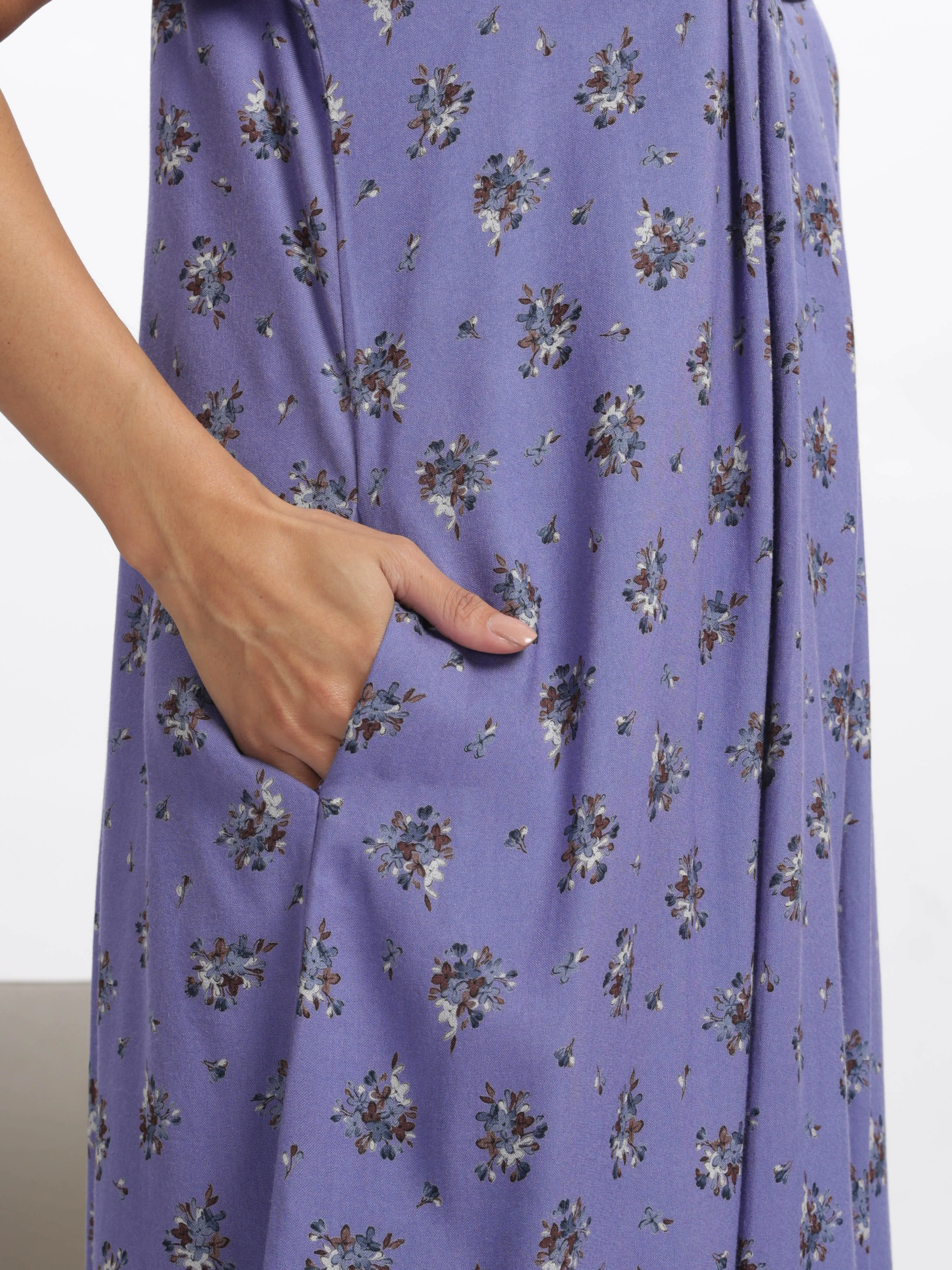 Lavender Blossom Alpine Maxi Nighty - Premium Nightwear for All Seasons