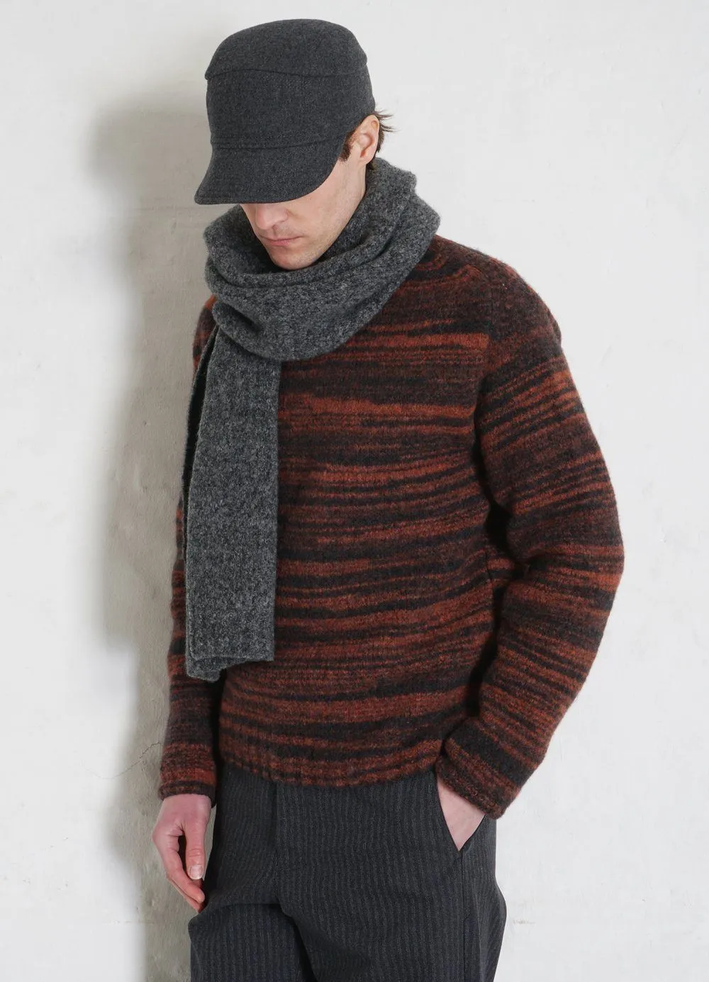 LEONARD | Knitted Crew Neck Sweater | Bonfire