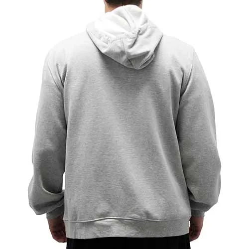 L/S Full Zipper Fleece Drawstring Hoodie 6400-452BT GreyHeather - Big and Tall