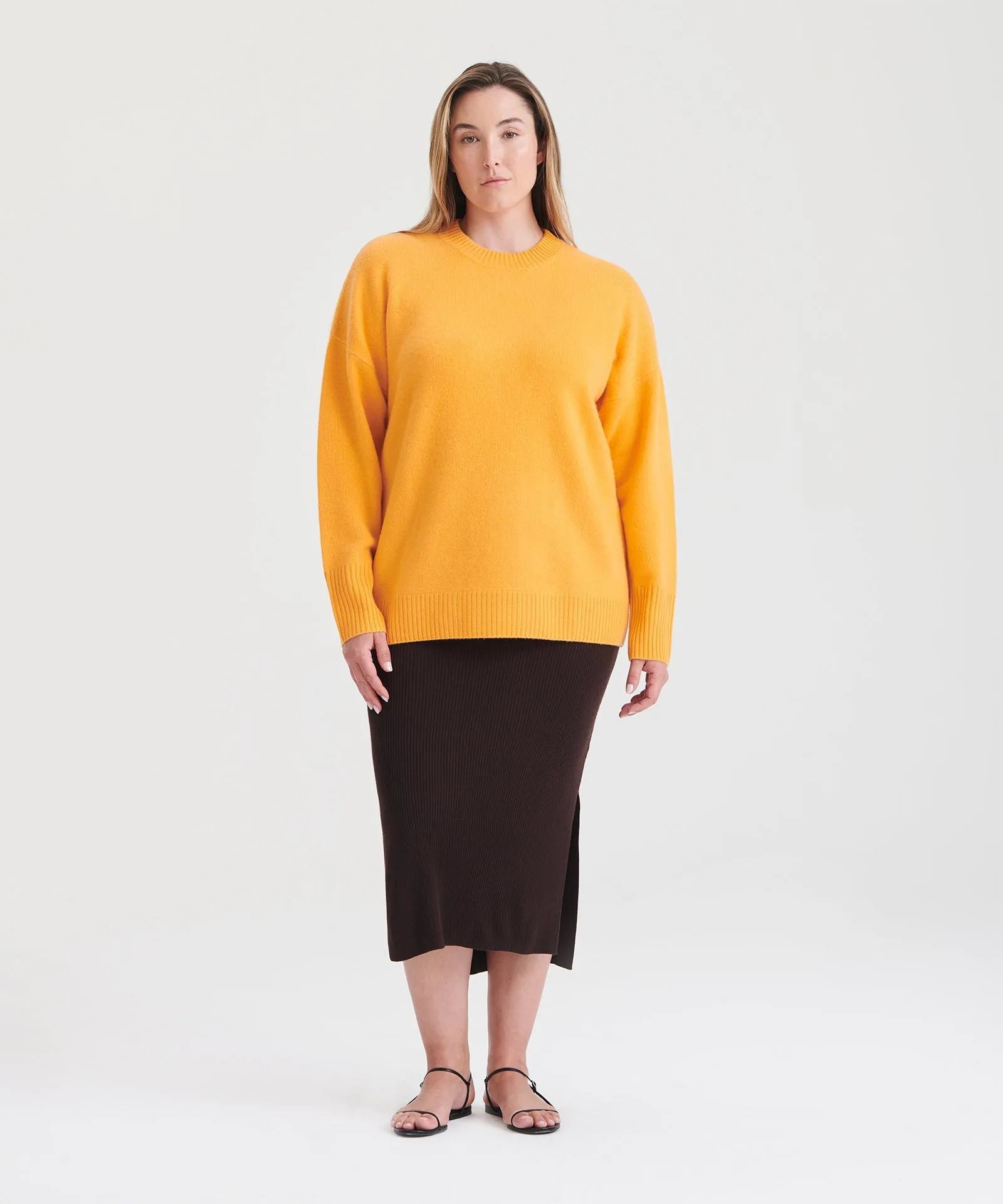 Luxe Cashmere Oversized Crewneck Sweater