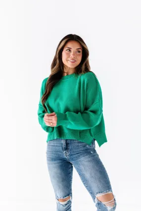 Madeline Knit Sweater in Emerald