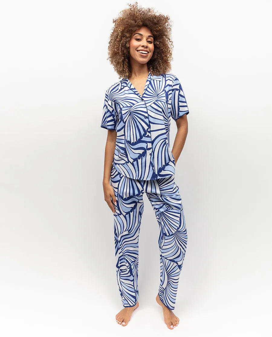 Madeline Shell Geo Print Pyjama Top