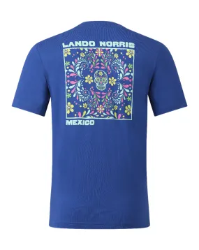 McLaren F1 Lando Norris Special Edition Mexico T-Shirt - Blue/Peach