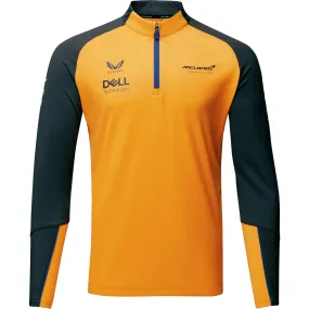 McLaren F1 Men's Team Quarter Zip Midlayer Jacket- Papaya