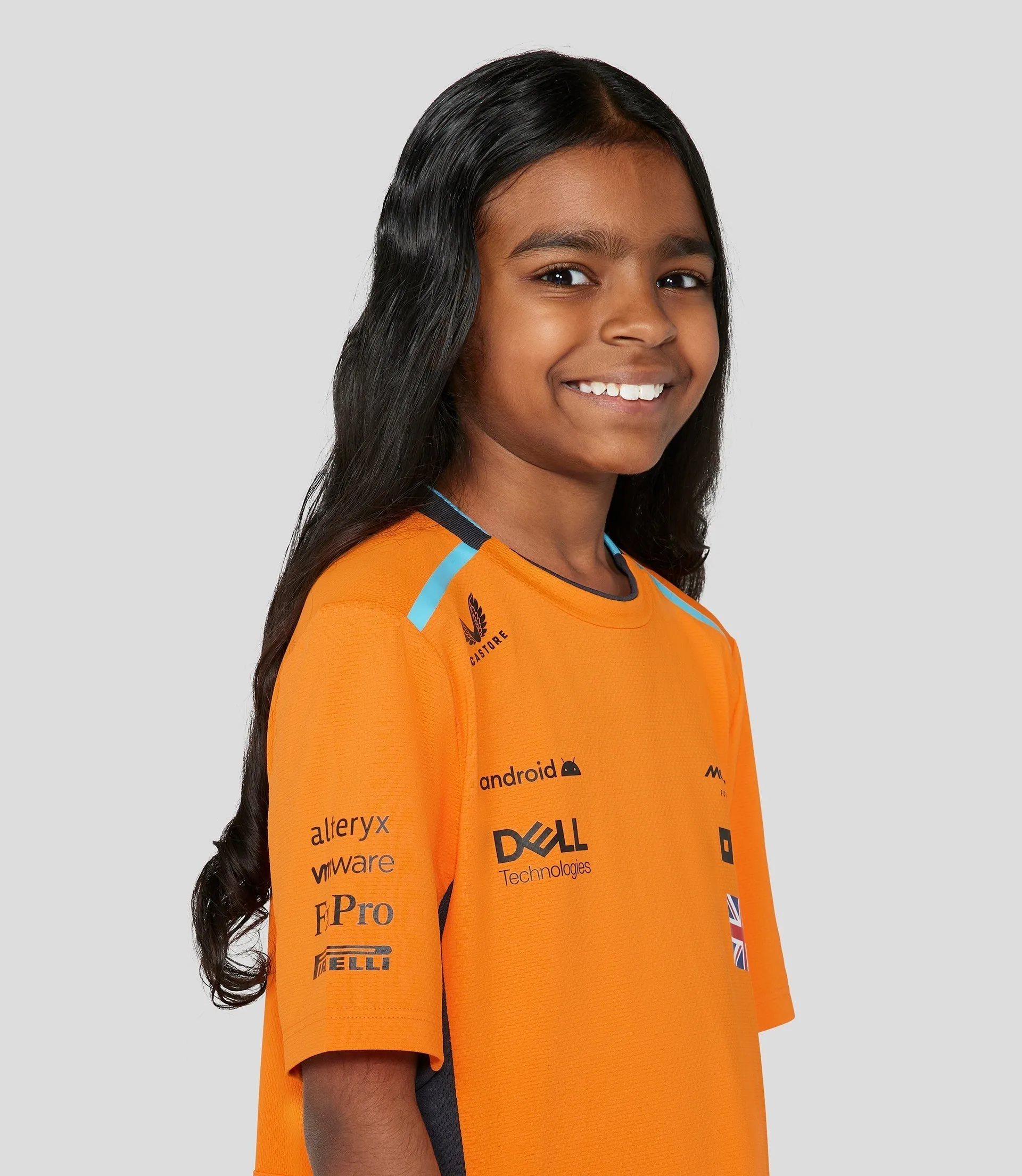 MCLAREN JUNIOR  SET-UP T-SHIRT NORRIS - PAPAYA ORANJE