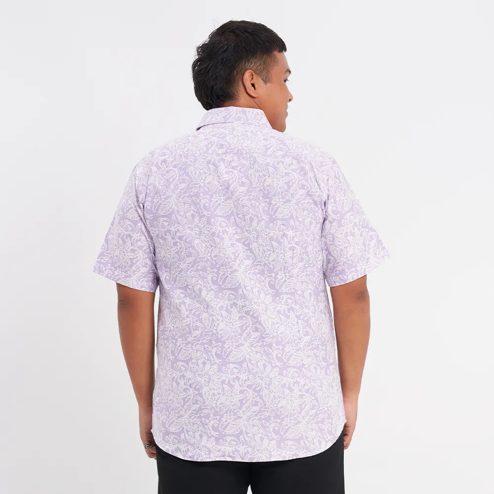 Men's Batik Shirt - Lilac Floret