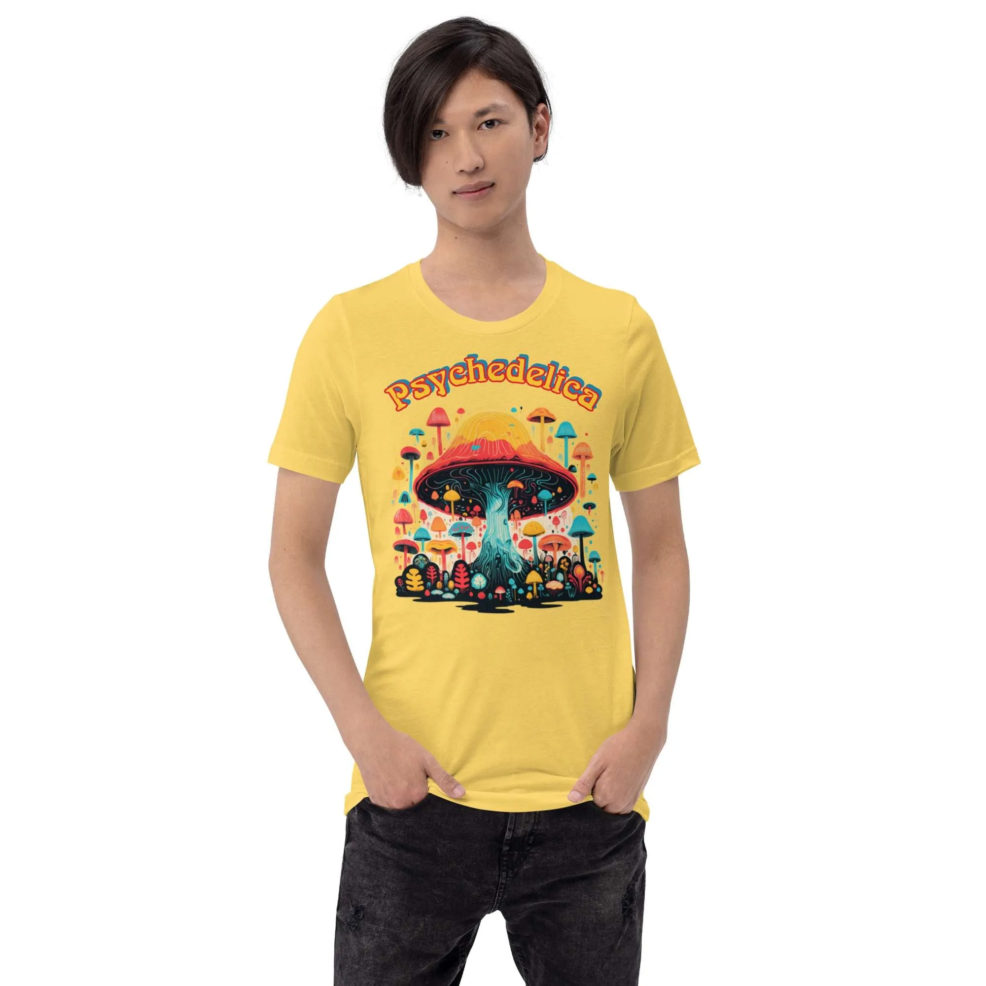 Men's Magic Mushrooms Theme Graphic T-Shirt