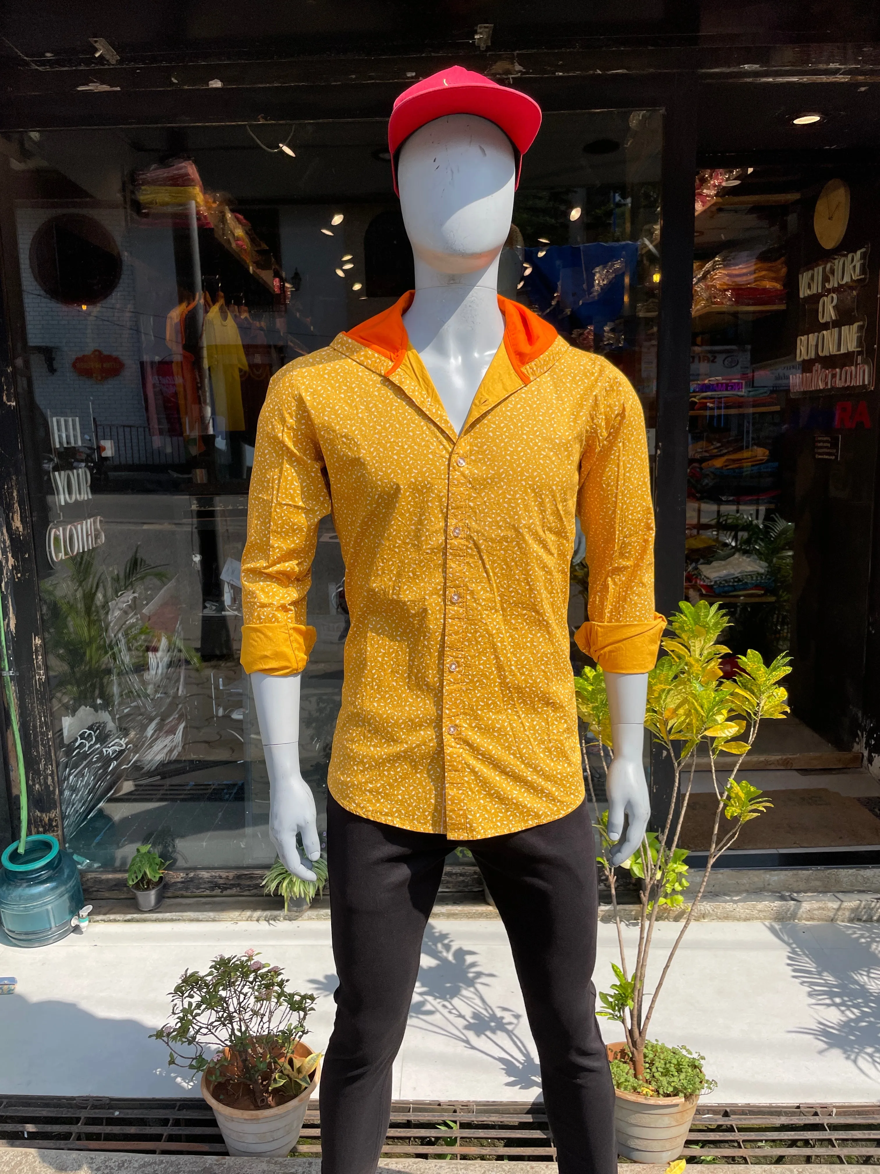 Mustard Hooded Shirt