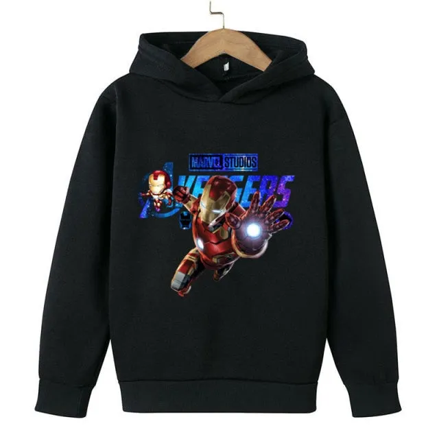 New Winter Iron Man clothing Boy Winter hoodies School clothes girls Sweatshirt Children&#39;s Outerwear Outdoor Leisure 4-14T