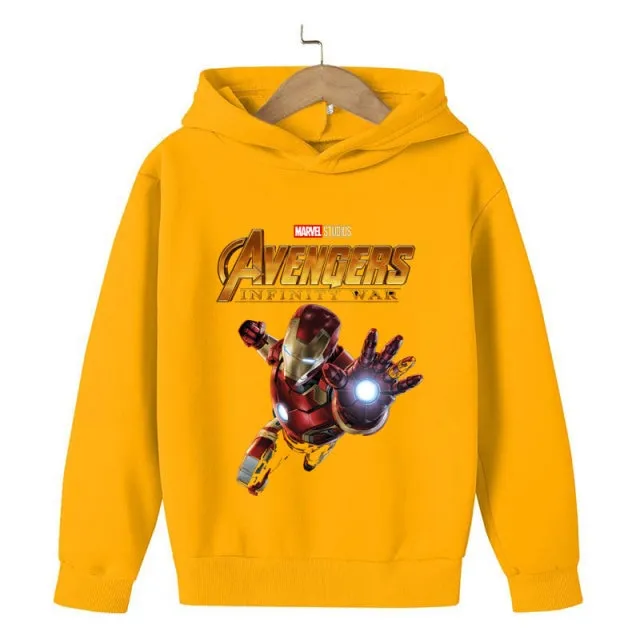 New Winter Iron Man clothing Boy Winter hoodies School clothes girls Sweatshirt Children&#39;s Outerwear Outdoor Leisure 4-14T