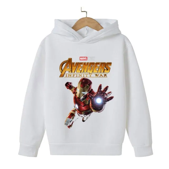 New Winter Iron Man clothing Boy Winter hoodies School clothes girls Sweatshirt Children&#39;s Outerwear Outdoor Leisure 4-14T