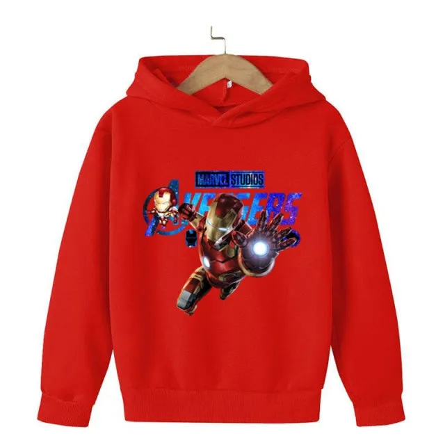 New Winter Iron Man clothing Boy Winter hoodies School clothes girls Sweatshirt Children&#39;s Outerwear Outdoor Leisure 4-14T