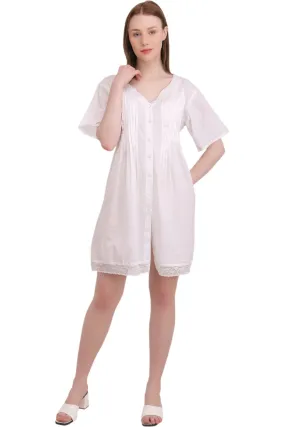 Papa 100% Cotton Button-Up Nightshirt - Style PJ4267