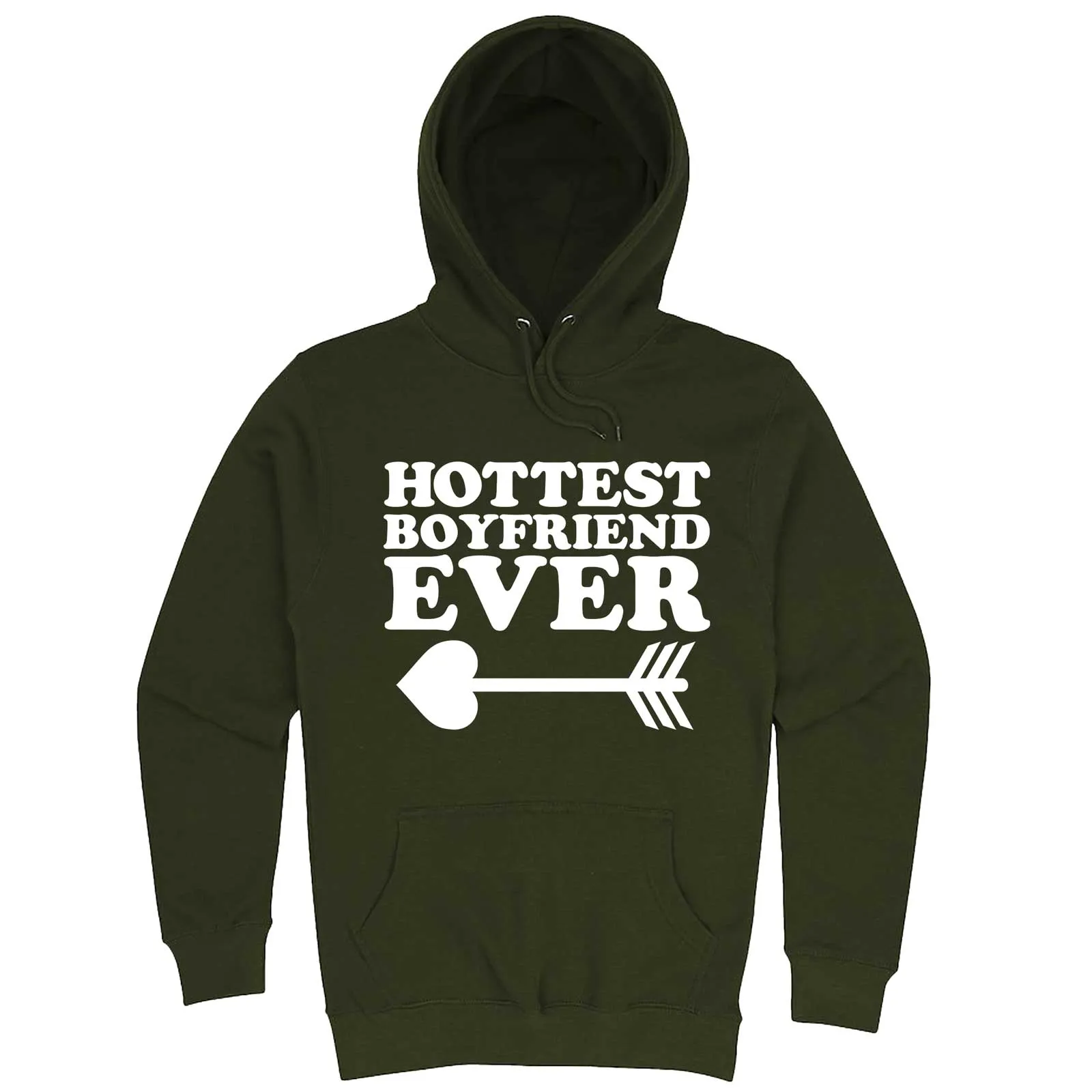 "Hottest Boyfriend Ever, White" hoodie