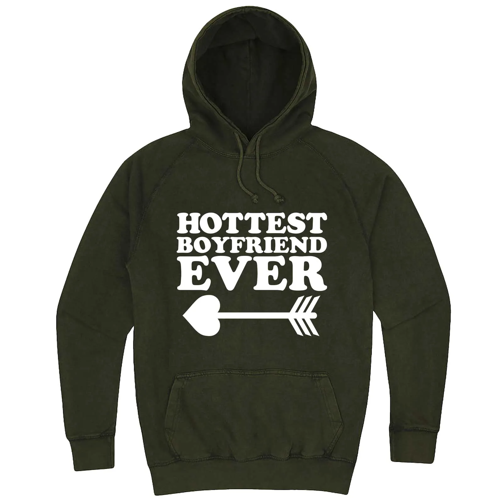 "Hottest Boyfriend Ever, White" hoodie