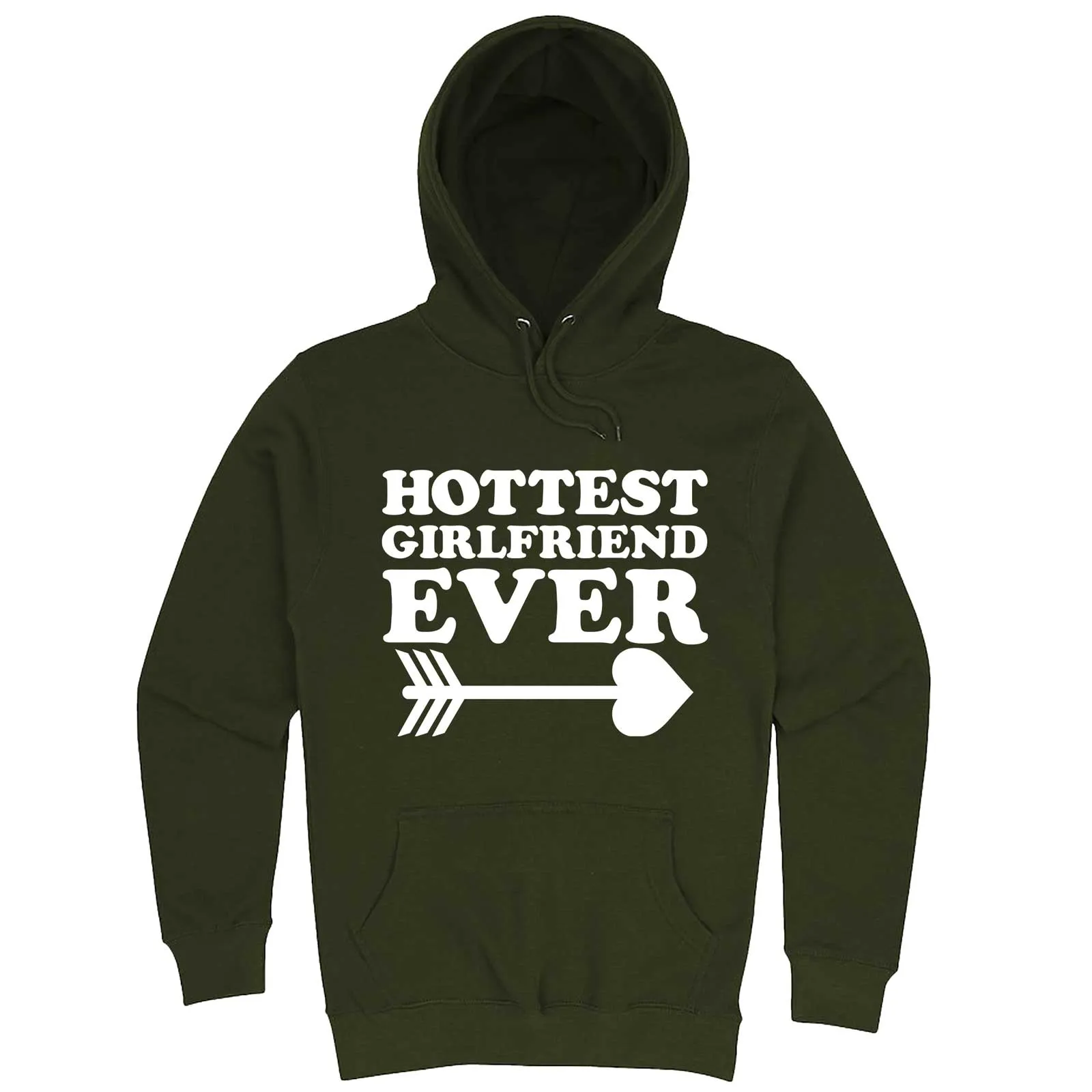 "Hottest Girlfriend Ever, White" hoodie