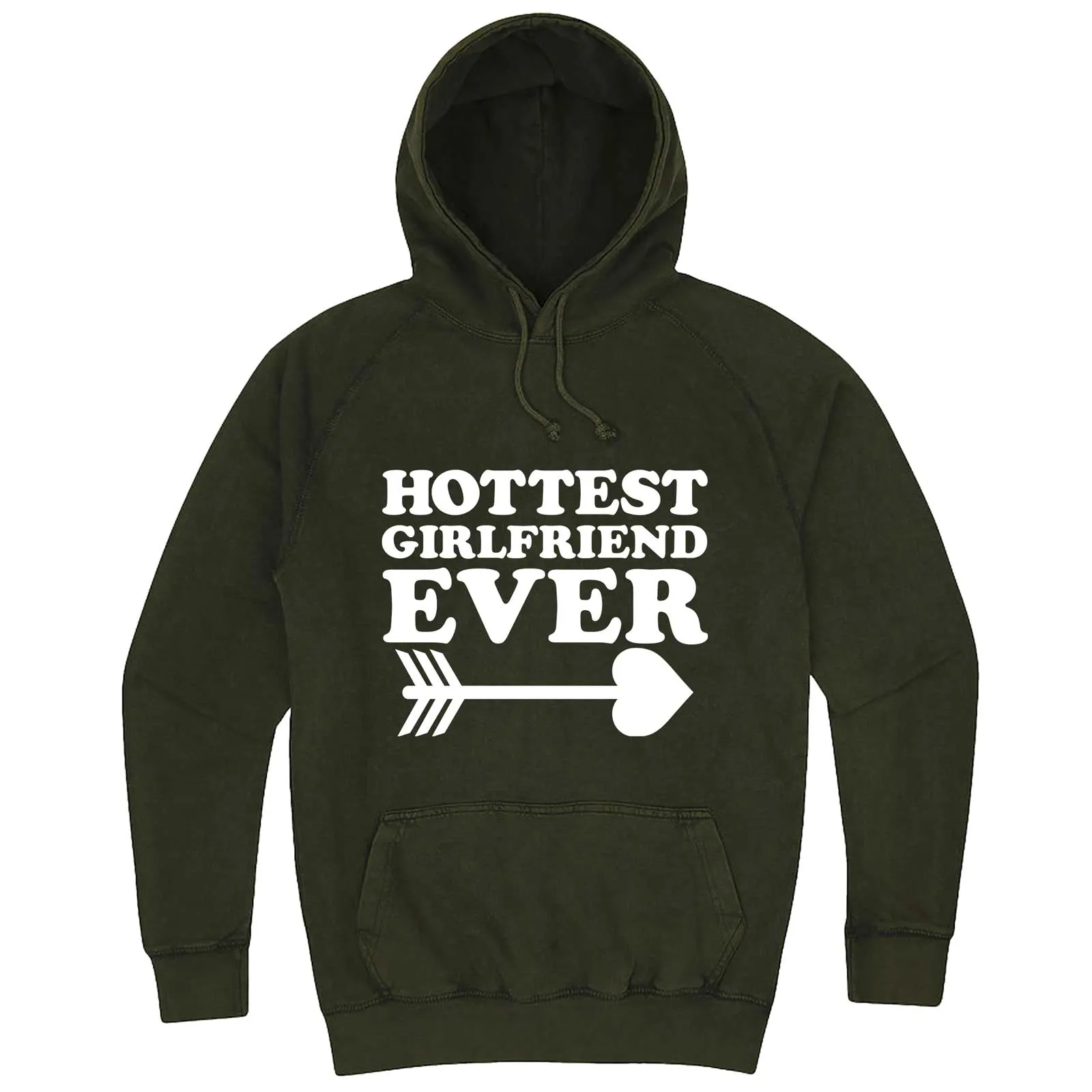 "Hottest Girlfriend Ever, White" hoodie