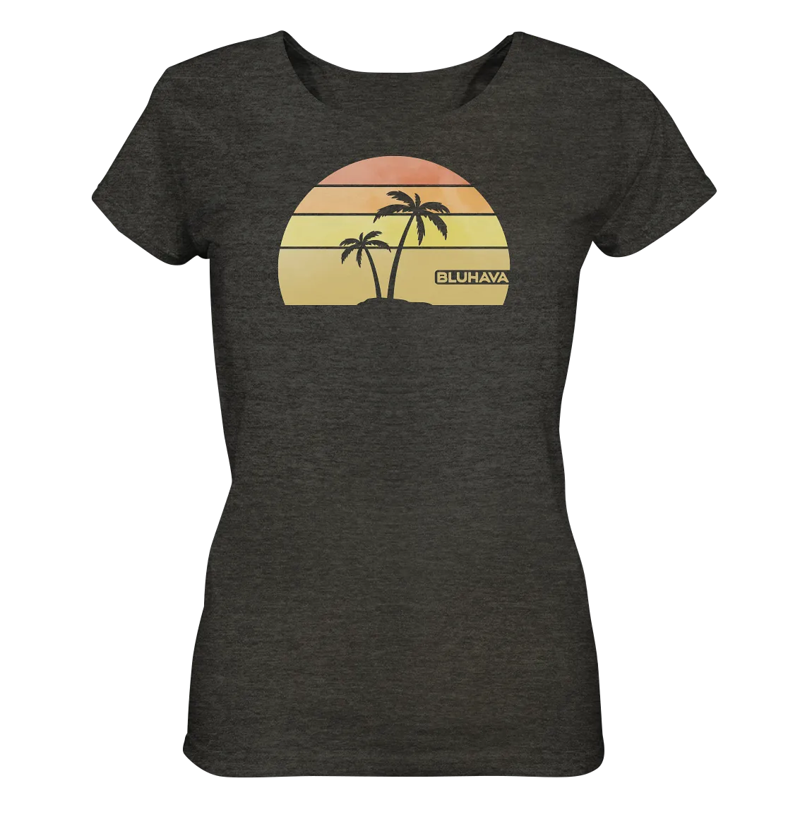 "Sunset Place" - Damen Premium Organic Shirt (meliert)