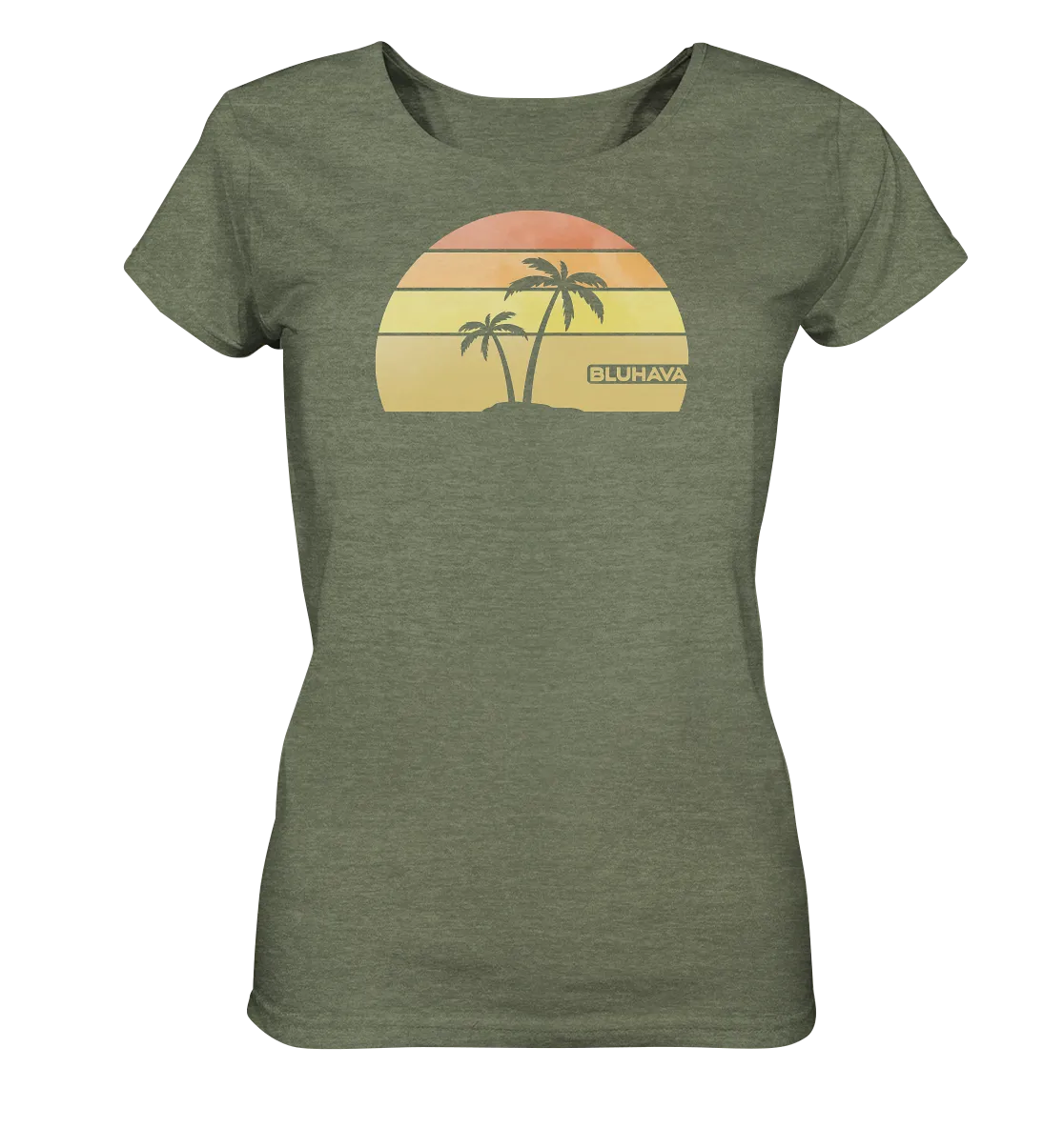 "Sunset Place" - Damen Premium Organic Shirt (meliert)