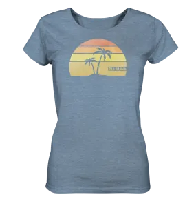 "Sunset Place" - Damen Premium Organic Shirt (meliert)