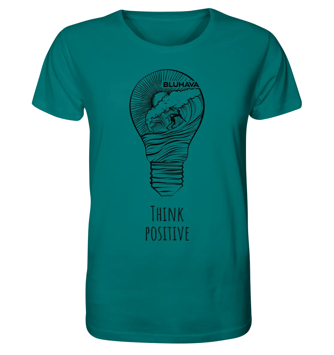 "Think Positive Surfer" - Herren Premium Organic Shirt