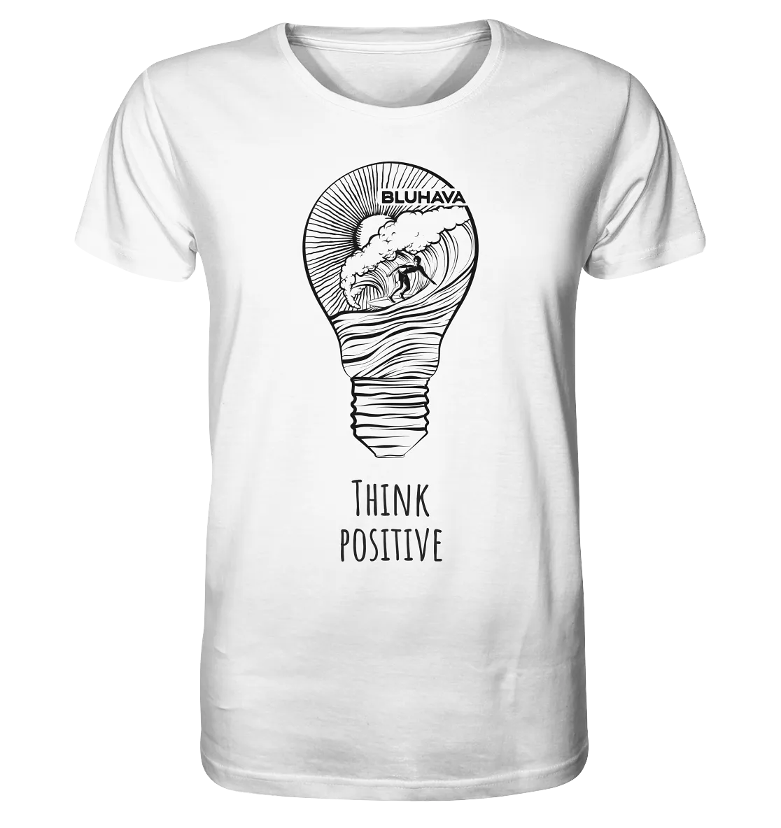 "Think Positive Surfer" - Herren Premium Organic Shirt