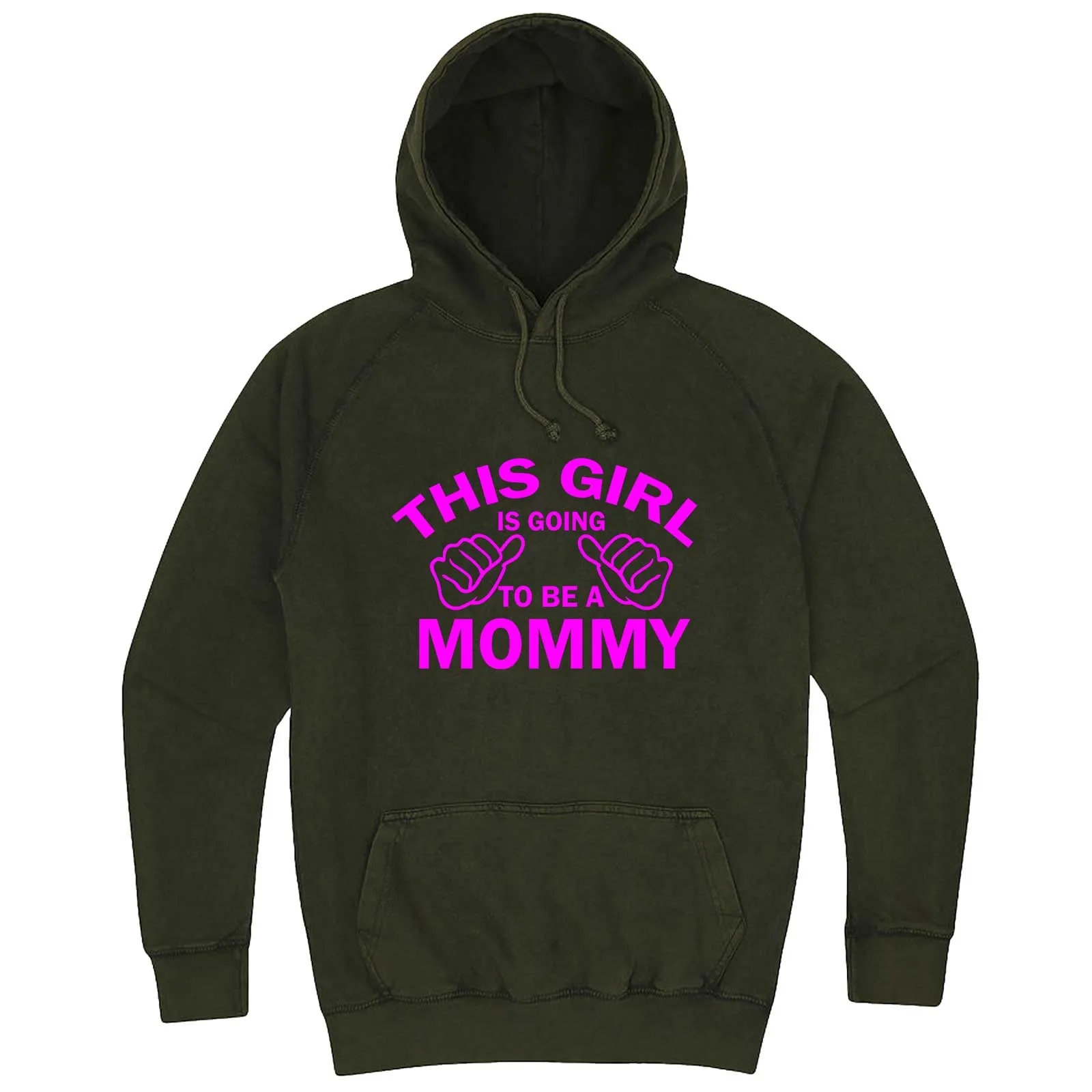 "This Girl is Going to Be a Mommy, Pink Text" hoodie