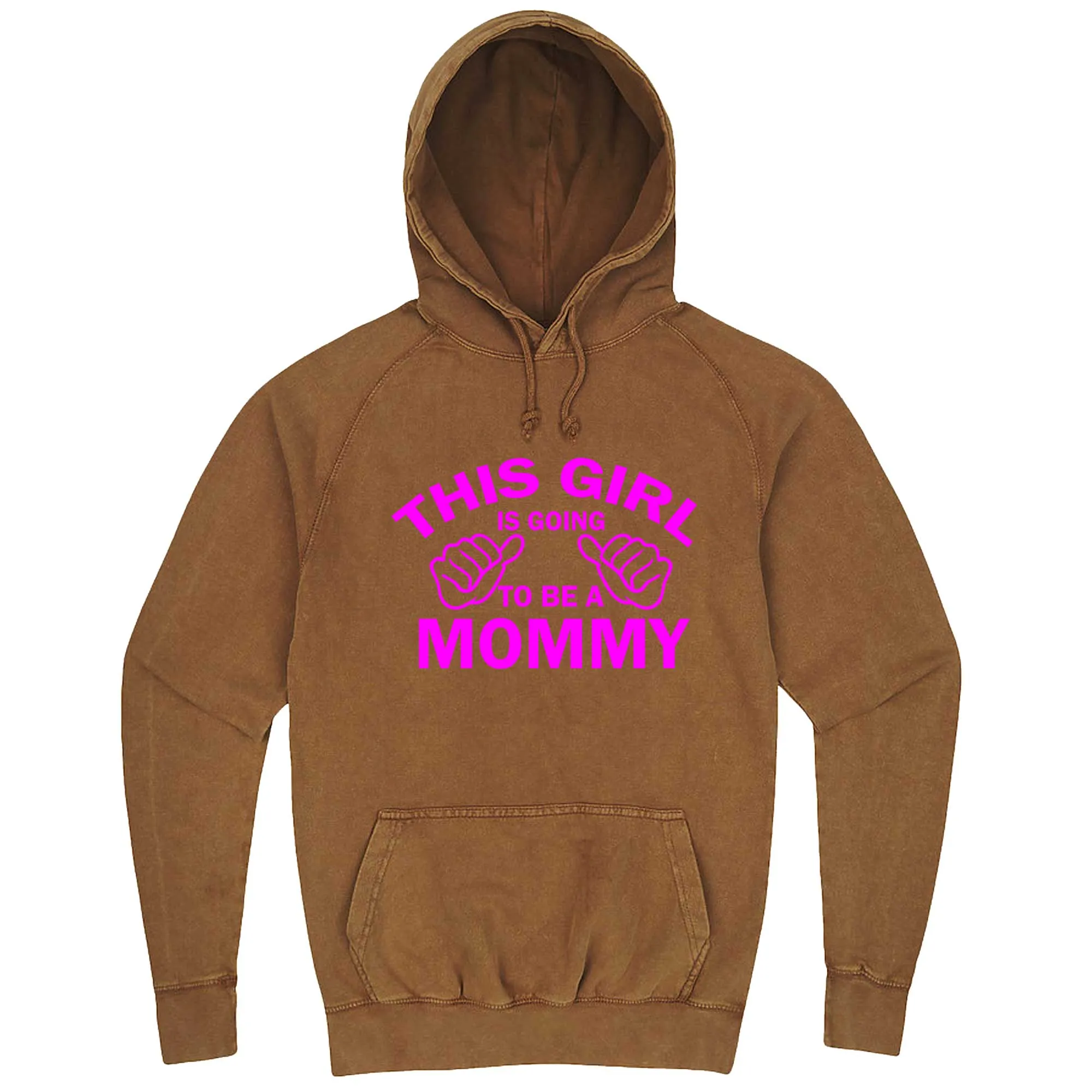 "This Girl is Going to Be a Mommy, Pink Text" hoodie