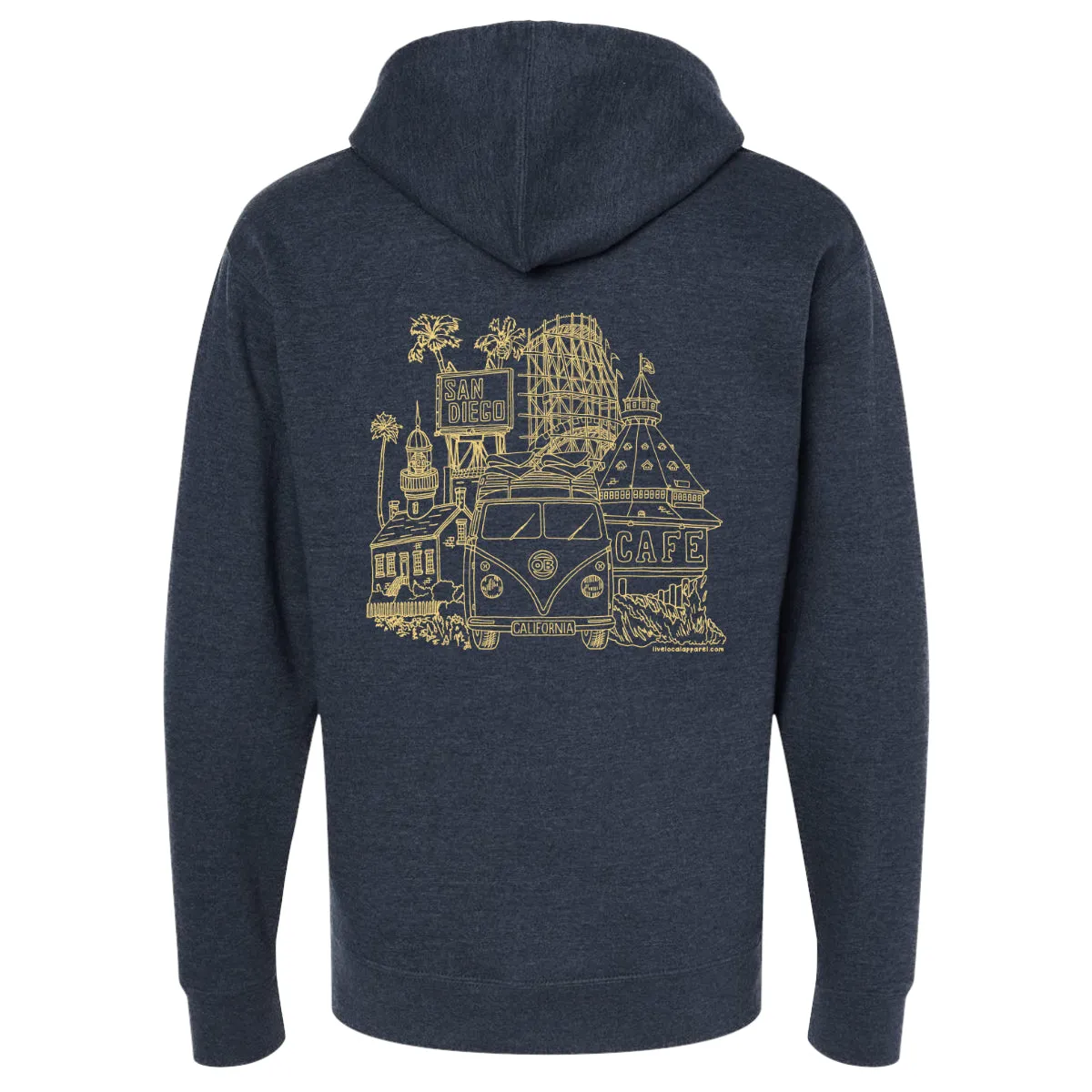 San Diego Beach Zip Hoodie