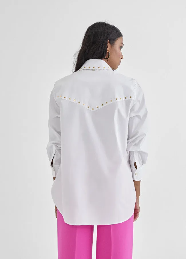 SHIRT WITH RHINESTONE DETAILS