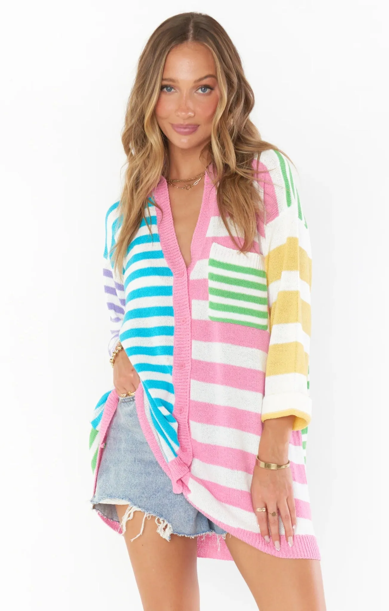 Show Me Your Mumu Sonny Sweater Candy Chalk Knit