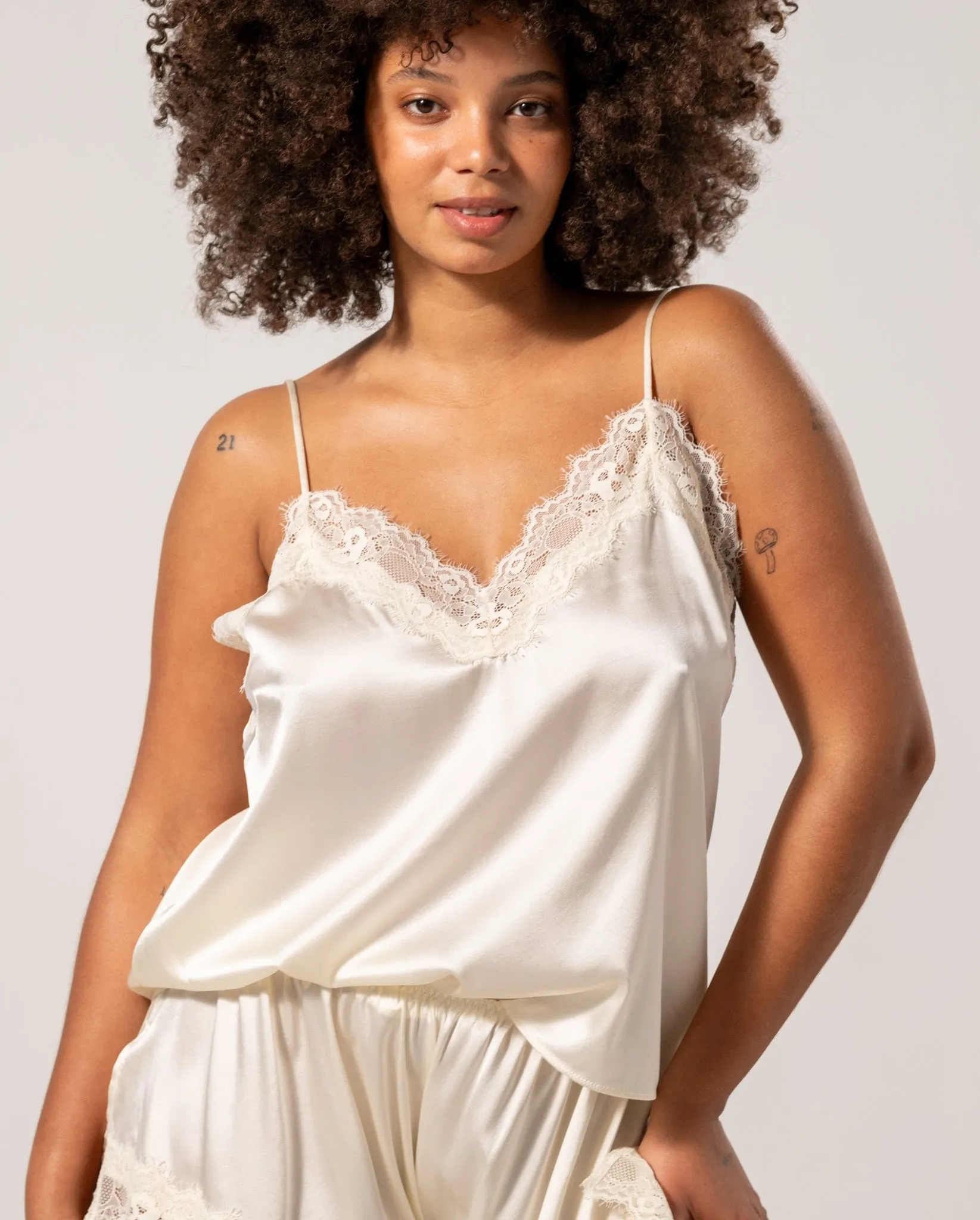 Silk Lace Camisole Cream