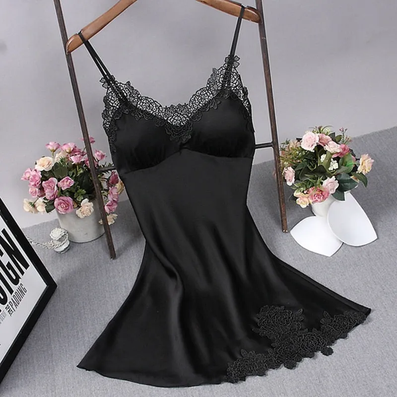 Silk Nighties Nightgowns Satin Nightwear Sets Women Pajamas