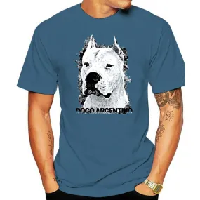 Simple Style Short Sleeve Cotton T Shirts Man Clothing Dogo Argentino Cool T-Shirts Designs Best Selling Men