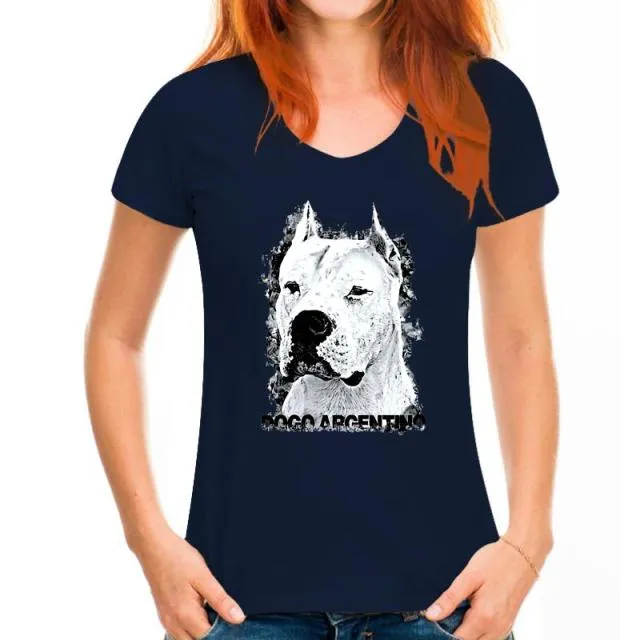 Simple Style Short Sleeve Cotton T Shirts Man Clothing Dogo Argentino Cool T-Shirts Designs Best Selling Men