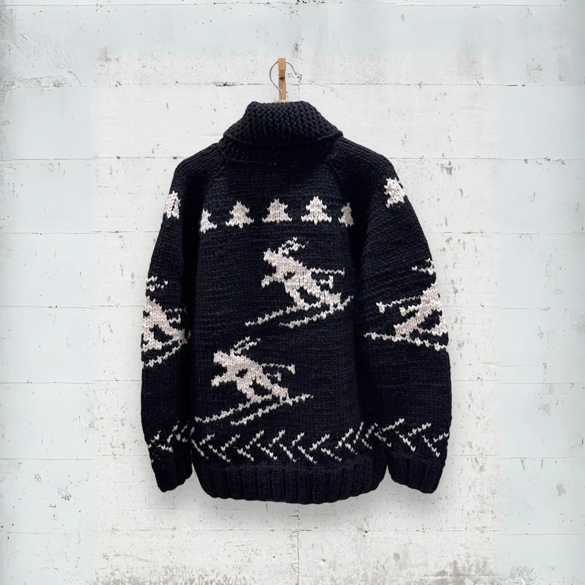 Skier Hand-Knit Cowichan Sweater